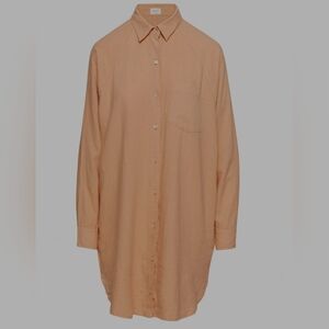 Wilfred Free Aritzia Boyfriene‎ Linen Shirt Dress Soft Terracotta Size Small